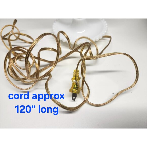 Hobnail Milk Glass Mid-Century Vintage Tiered Lamp, Tested & Works - Picture 11 of 11